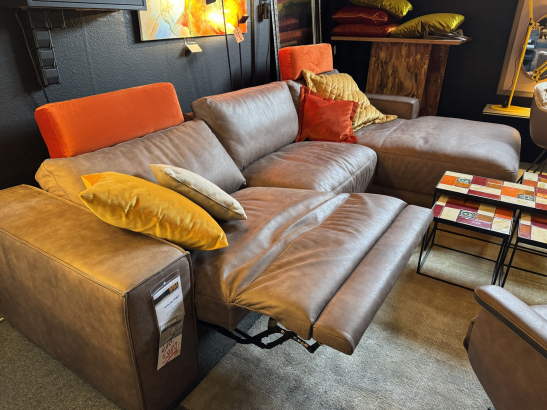 Nr. 155 I Angebot SALE % / Ecke Pietro mit Funktion / Leder / Ausstellungsware sofort verfügbar